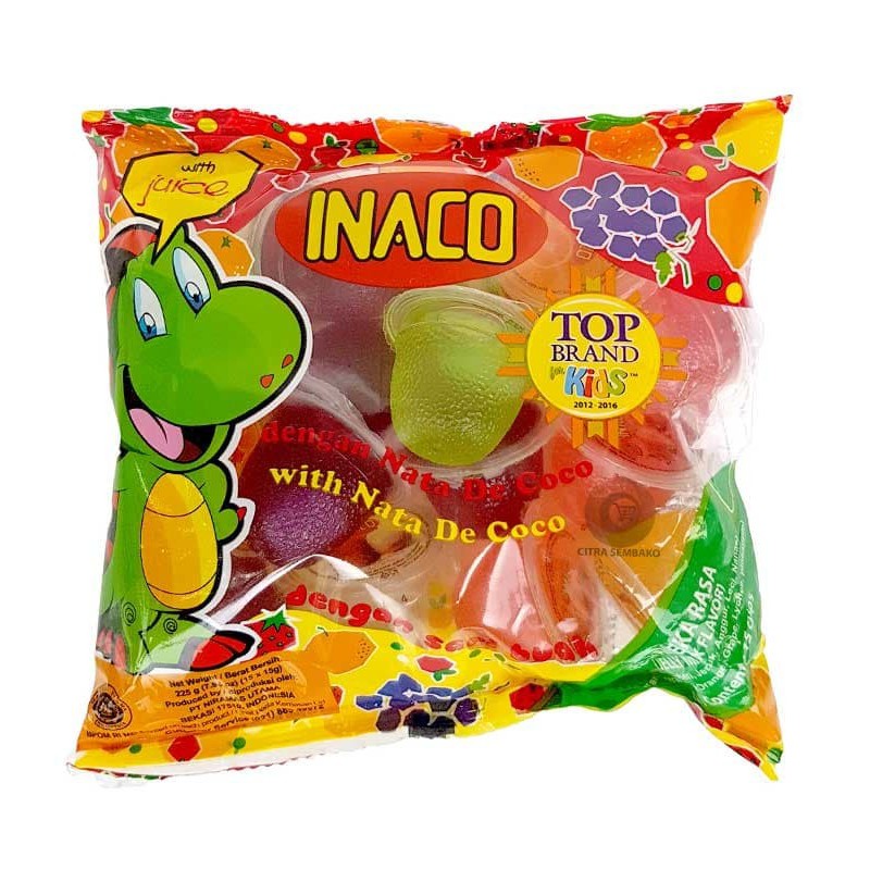 

INACO MINI JELLY 1 PACK ISI 15 CUP 1 KARTON ISI 24 PACK