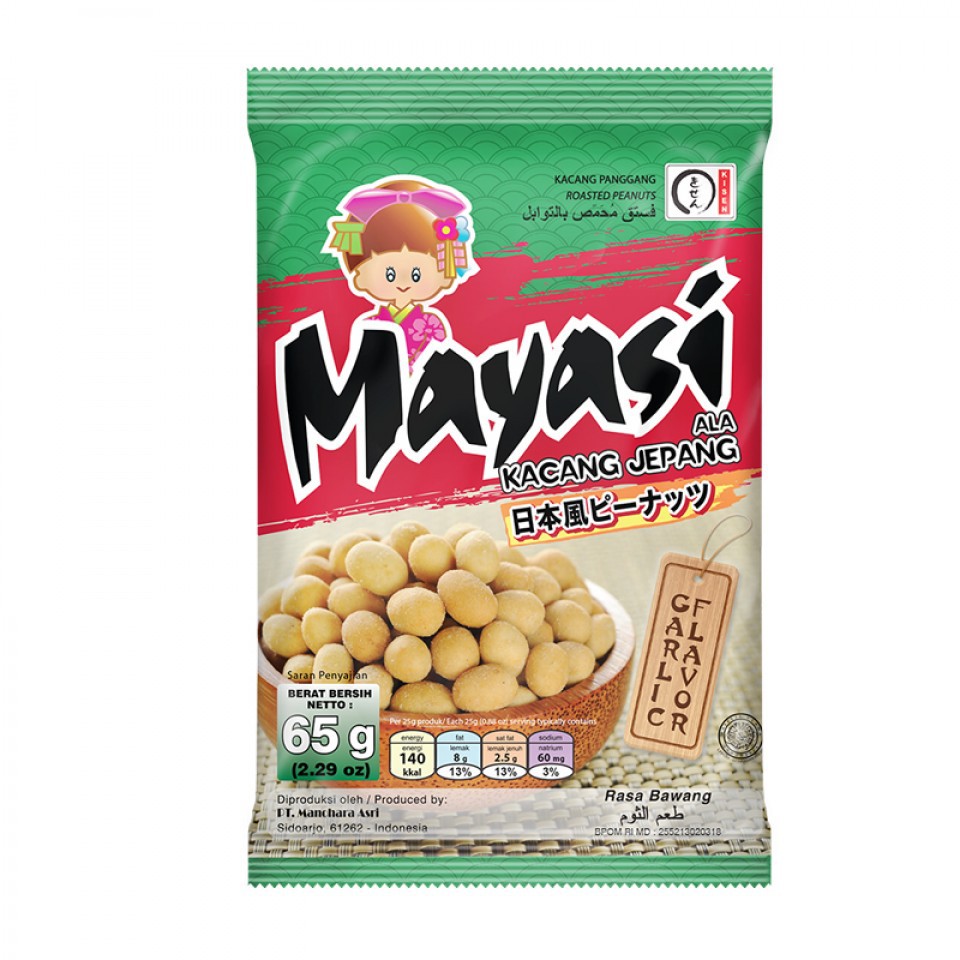 

Mayasi Kacang Jepang Rasa Bawang 65 gram x 3 pcs