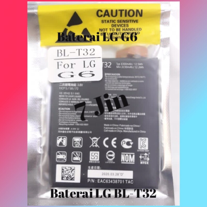 Battery Batre Baterai LG G6 BL-T32 Baterai LG G6 Original New