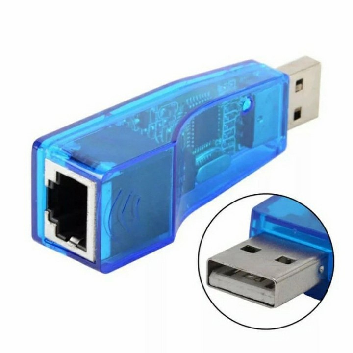 USB LAN RJ45 Ethernet Adapter Biru