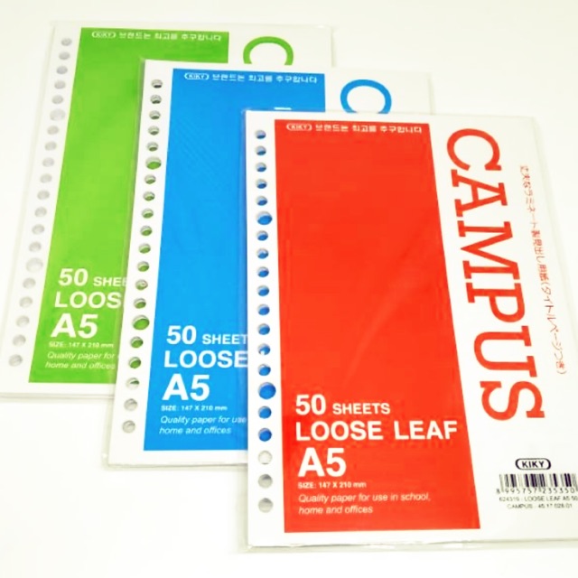 

Loose leaf isi binder 50 Lembar A5