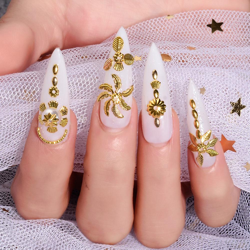 AUGUSTINA Agustin 3D Nail Art Mutiara Perhiasan Fashion Rivet Menawan Manicure Aksesoris