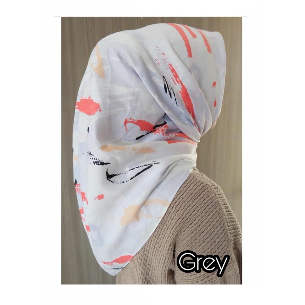 Jilbab kerudung maxmara motif segiempat hijab square sarin velvet