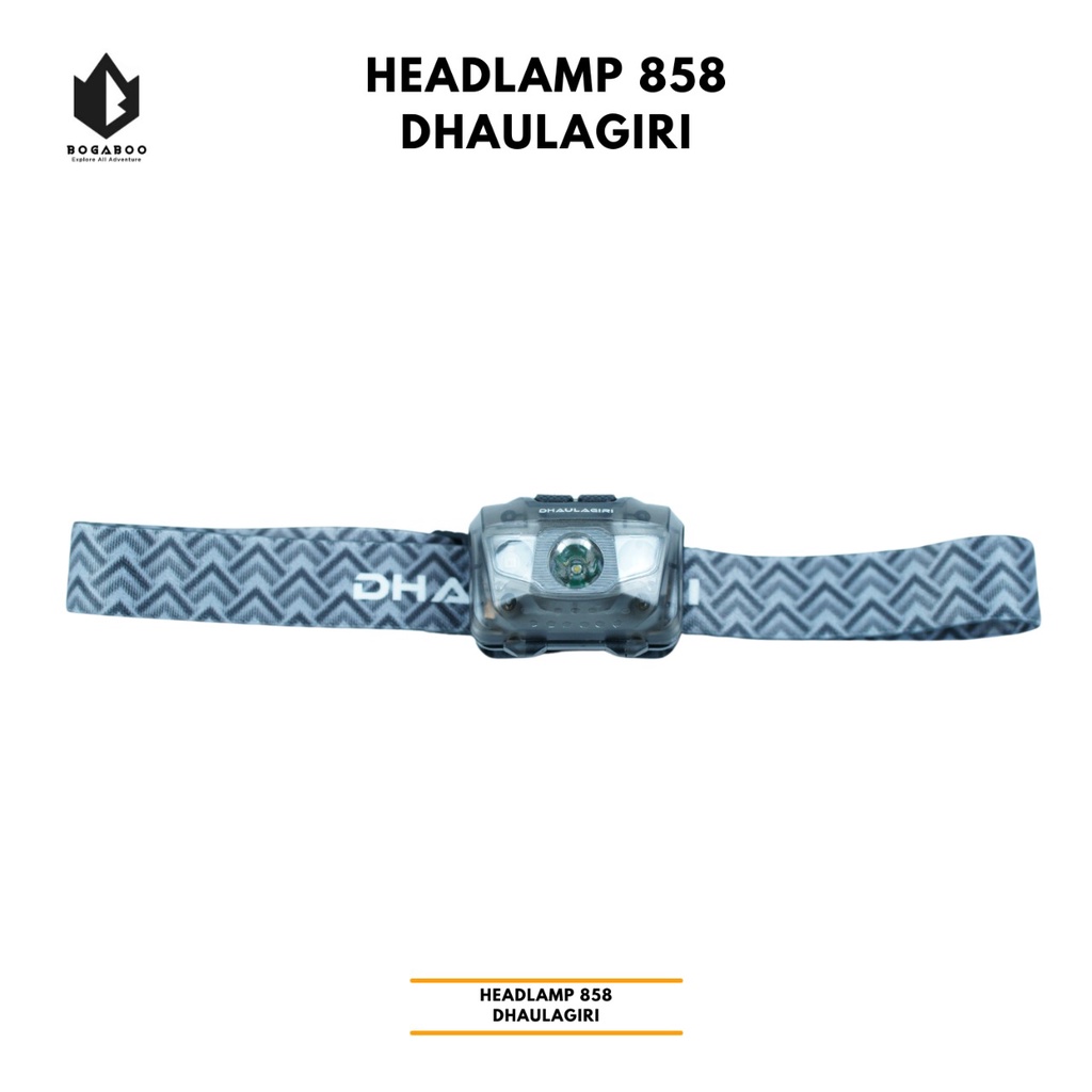 Headlamp Dhaulagiri 858 - Senter Kepala  - Senter Kepala Led - Senter Led Terang - Lampu Hiking