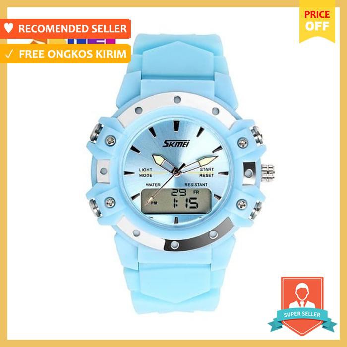 Jam Tangan Pria / Skmei Ad 0821 / Jam Tangan Analog Digital Led / Ori Hitam