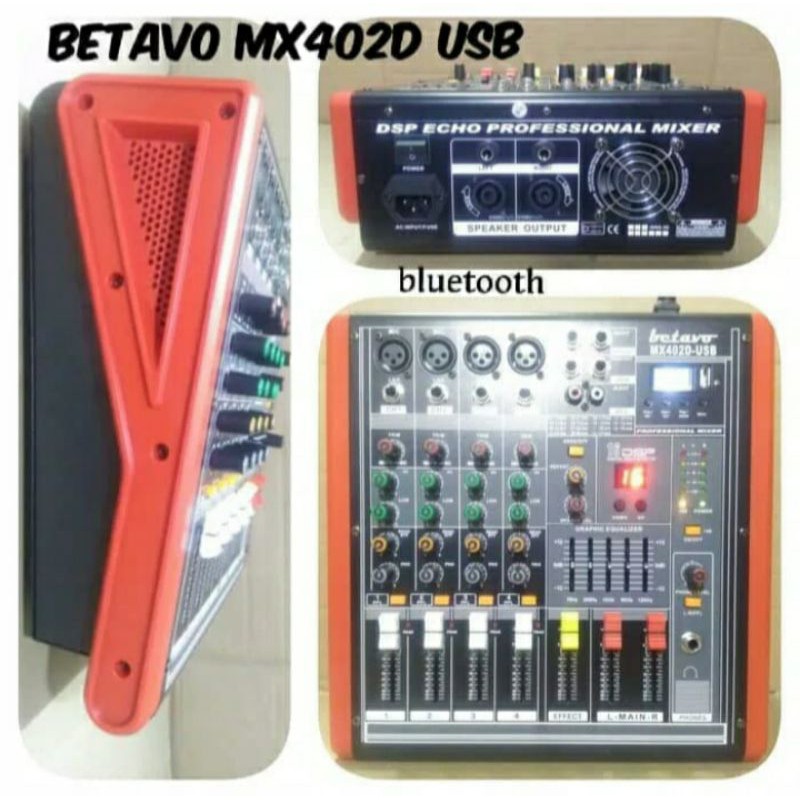 Power Mixer  4 Channel Betavo MX402 USB MX 402D Betavo MX402D