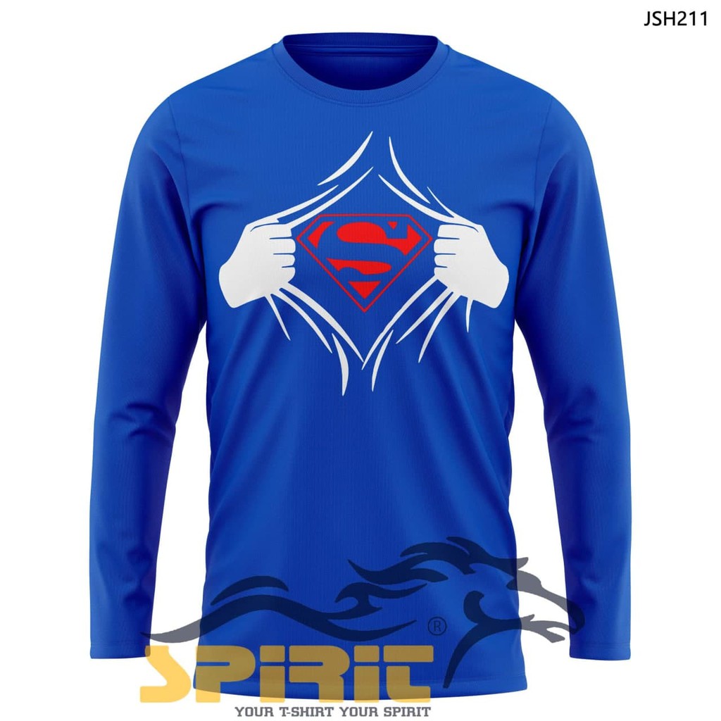 kaos Atasan Superman Pakaian Panjang Pria Distro Baju Superman Jumbo