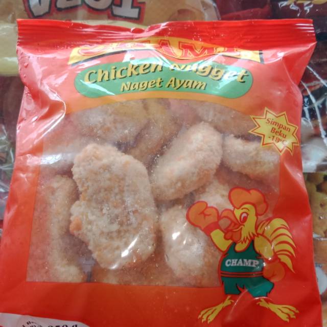 

Frozen Bandung nugget champ 225gr paket harap pesan bublewrap