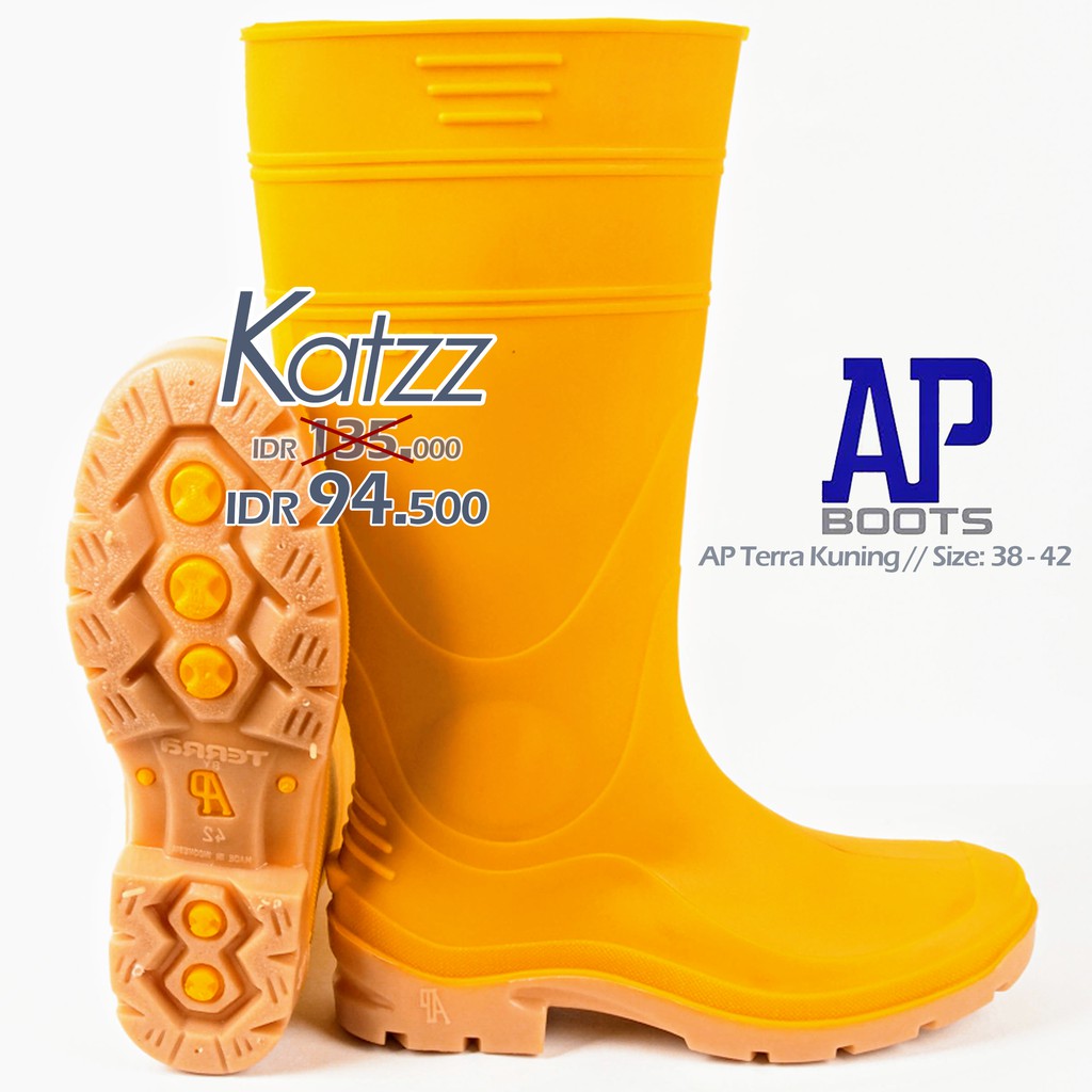 AP Boots Sepatu Boot Kuning Tinggi paling populer untuk Kontruksi Proyek AP BOOTS AP TERRA 1 Kuning