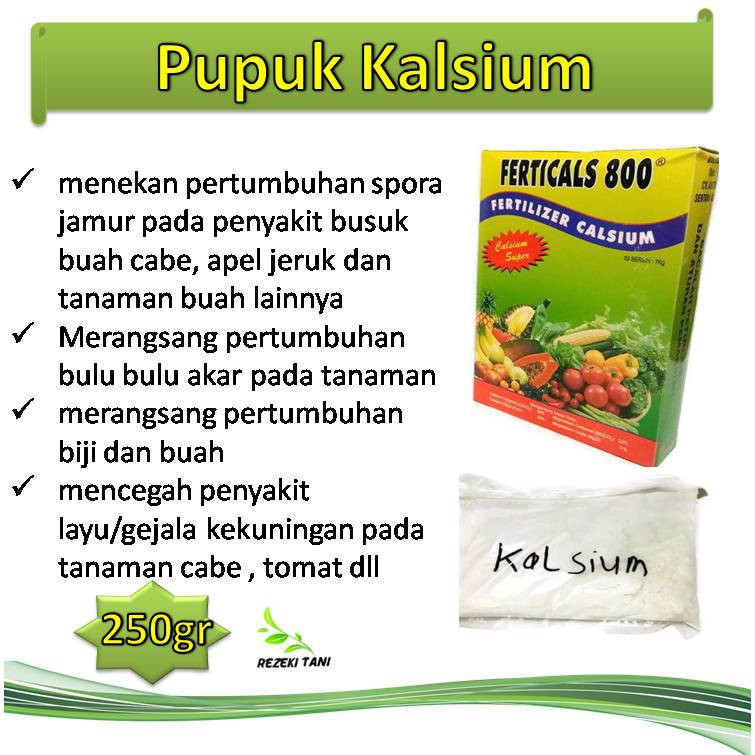 Pupuk Calsium Kalsium Fertical Untuk Semua Tanaman Repack 250gr Shopee Indonesia