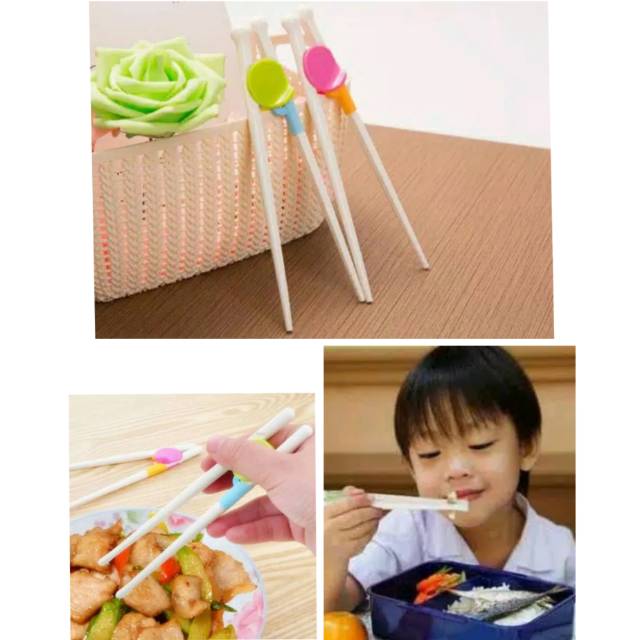 (NCS) Children Training Chopsticks Sumpit Belajar Makan Anak Bayi Chop Stick Sticks