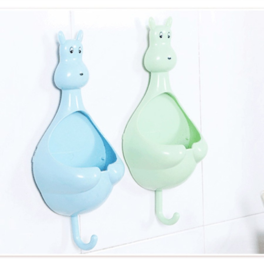 IKILOSHOP Bathroom cartoon suction Tempat Sikat odol lap tangan sabun Model Kompartemen Kartun