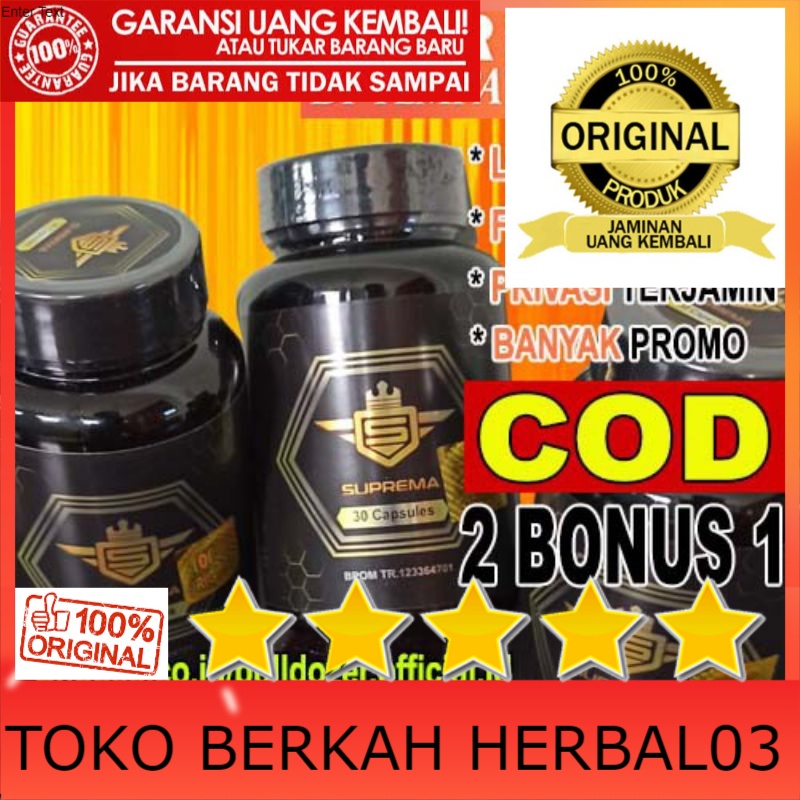 100% ASLI SUPREMA - Suplemen Asli Original Obat Kuat Pria - Suprema obat Pembesar Tahan Lama ORIGINA