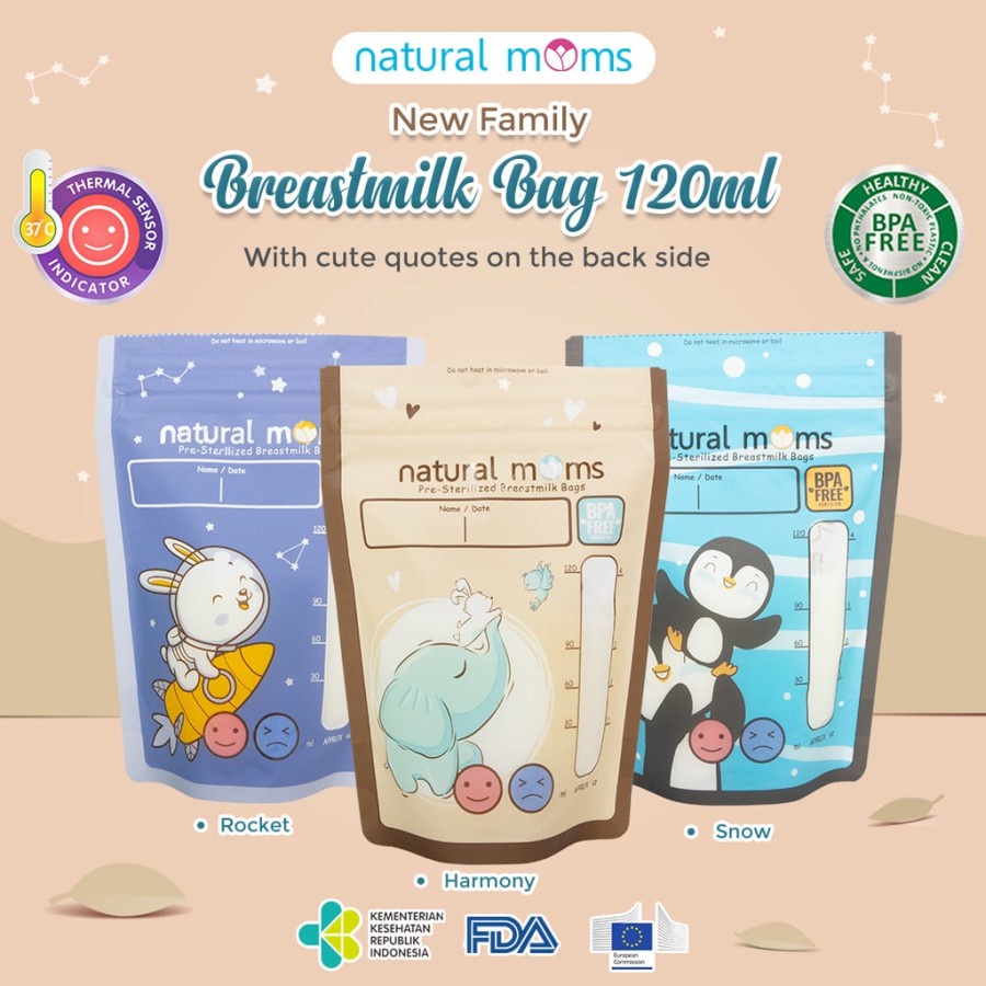 NATURAL MOMS BREASTMILK 120ML [ SNOW ]