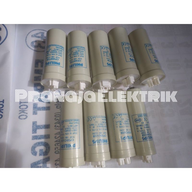 kapasitor lampu hpit150watt, 250 watt dan 400 watt philips 30mf, 25 mf, 12mf 250v