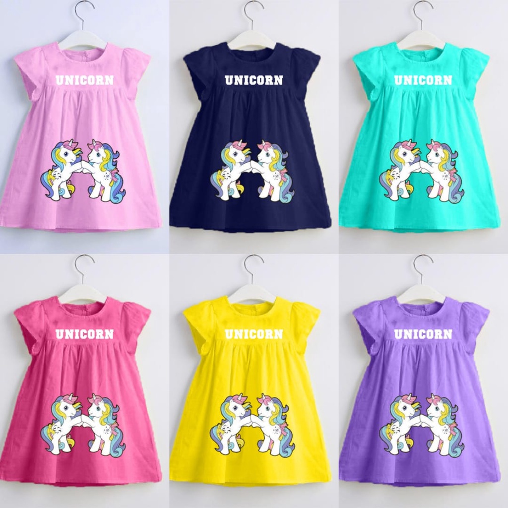 dress anak perempuan unicorn