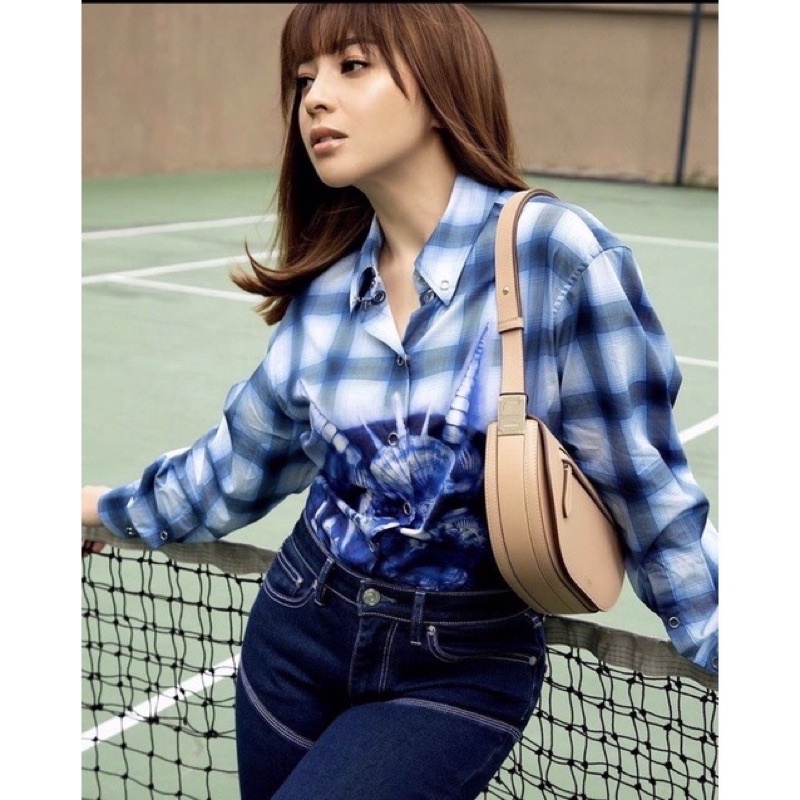 Kemeja ZARA Biru Tshirt Korean Style Nikita Willy // Baju Atasan Wanita Premium Import Bangkok China