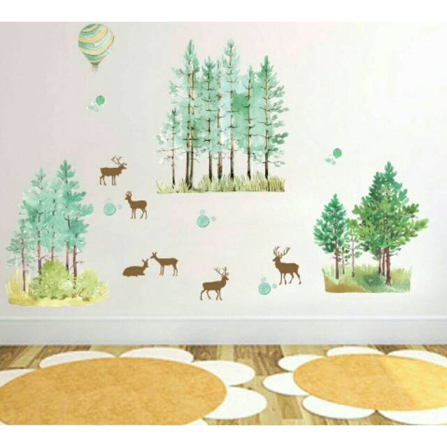 AURA - Wall Stiker Tembok - Wallstiker - Stiker Dinding - Wall Sticker Pohon Rusa