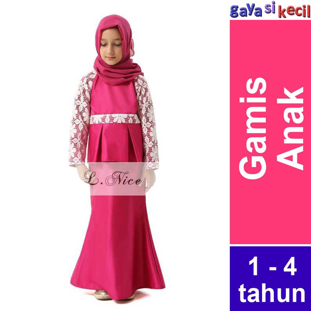 Gamis Anak Peplum Pink Fanta 1-4 tahun  Shopee Indonesia