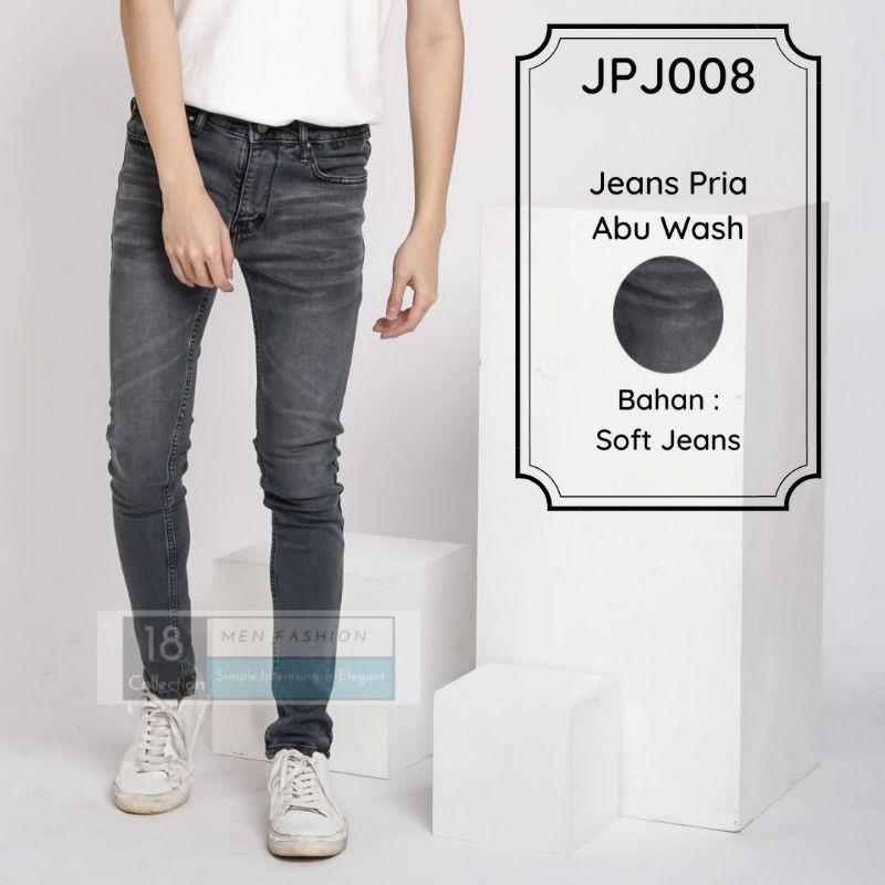 Smoke Grey Soft Jeans Murah Berkualitas! Celana Jeans Pria / Celana Panjang Pria / Celana Cowo Bagus