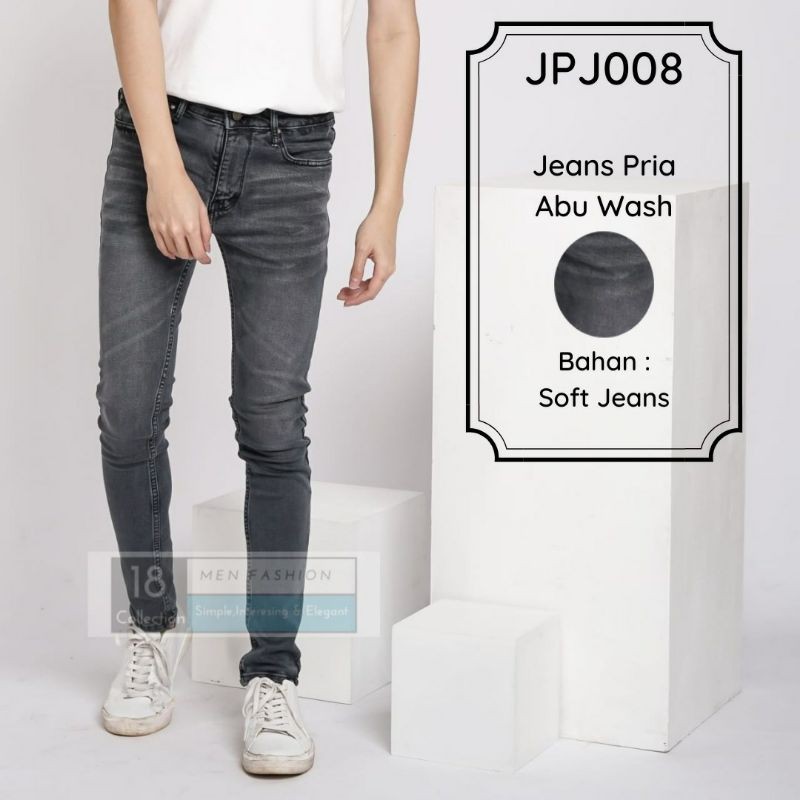 Smoke Grey Soft Jeans Murah Berkualitas! Celana Jeans Pria / Celana Panjang Pria / Celana Cowo Bagus