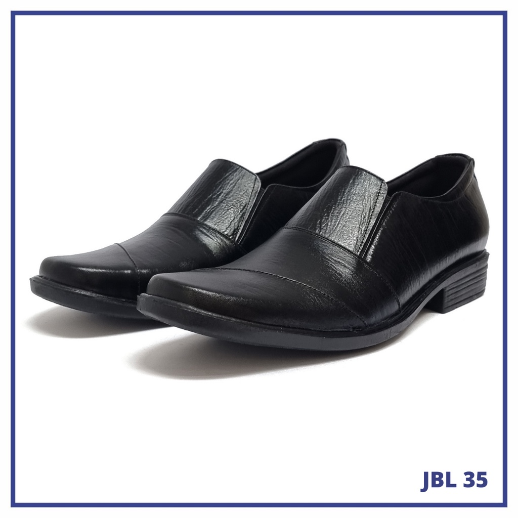 Sepatu Pantofel Pria Davinelo Kulit Asli Hitam - JBL 35 DAVINELO