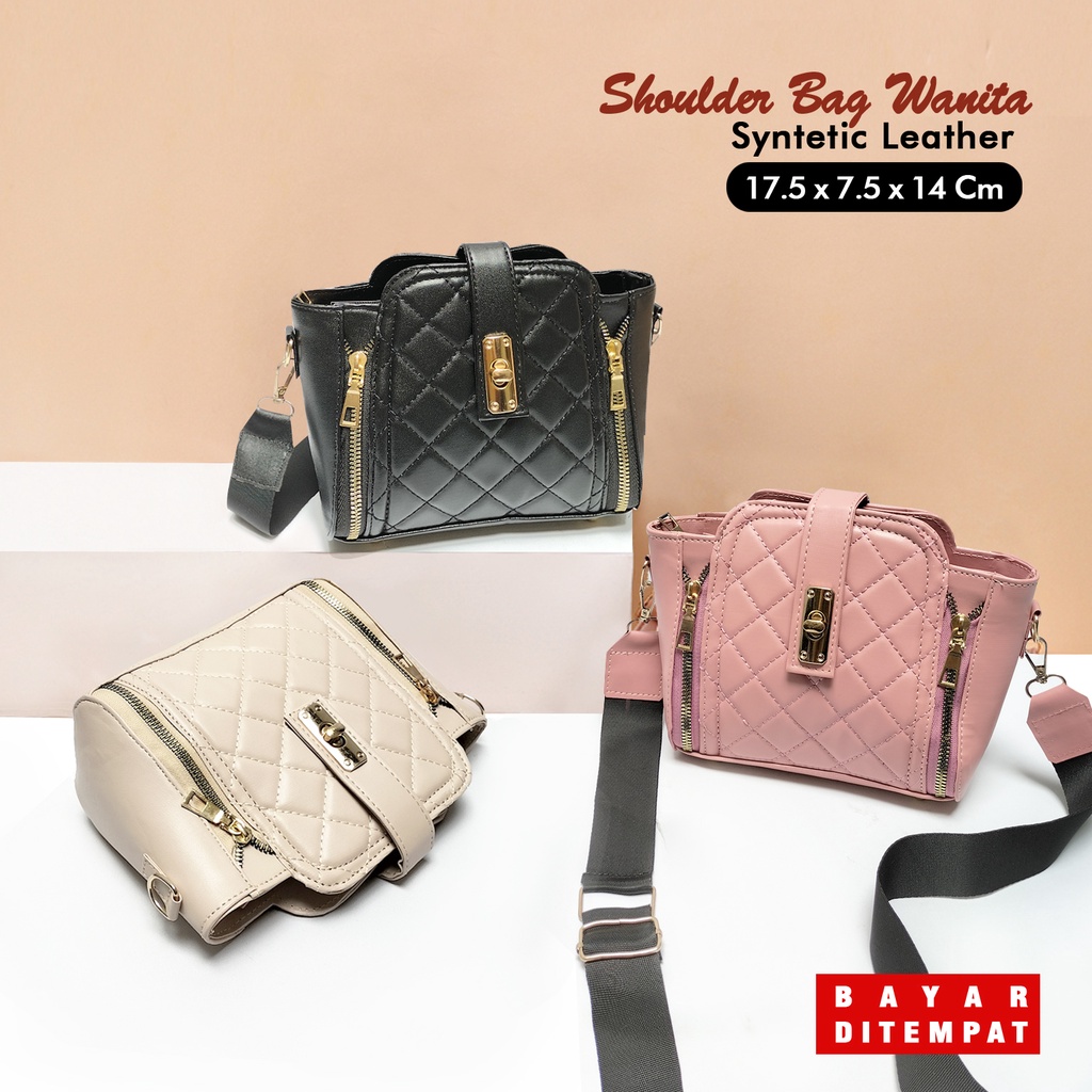 Tas Selempang cewek polos tali panjang shoulder bag wanita slingbag slempang remaja