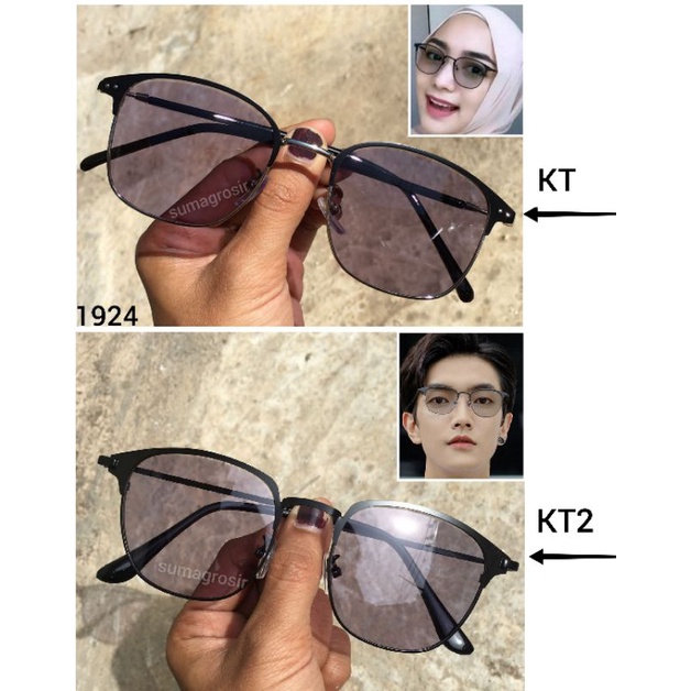 COD - Kacamata Lensa Photocromic Model Kotak Pria Wanita Frame Besi Alloy Photochromic Fotokromik-6
