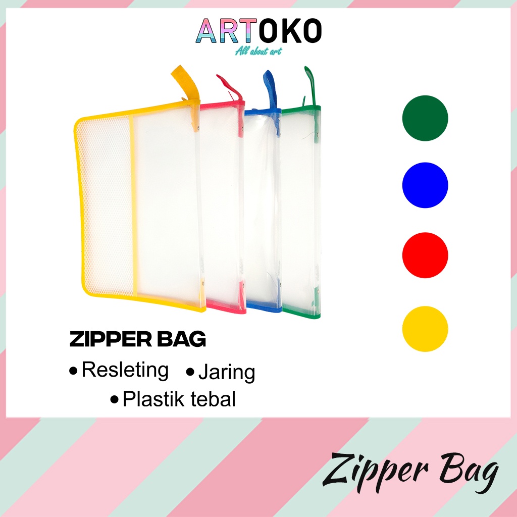 

Zipper Bag Map Tas Resleting Plastik F4