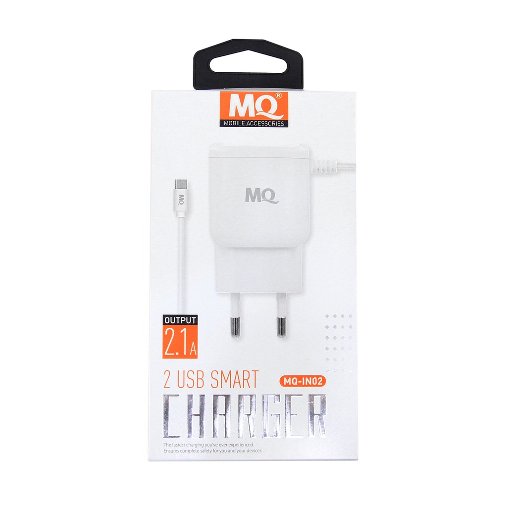 MQ TRAVEL CHARGER 2 USB 2.1A FAST CHARGER MQ-IN02- GARANSI 1 TAHUN