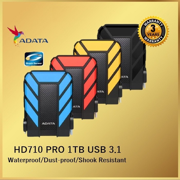 Adata HD710 Pro 1TB : Hardisk Eksternal External Antishock Waterproof