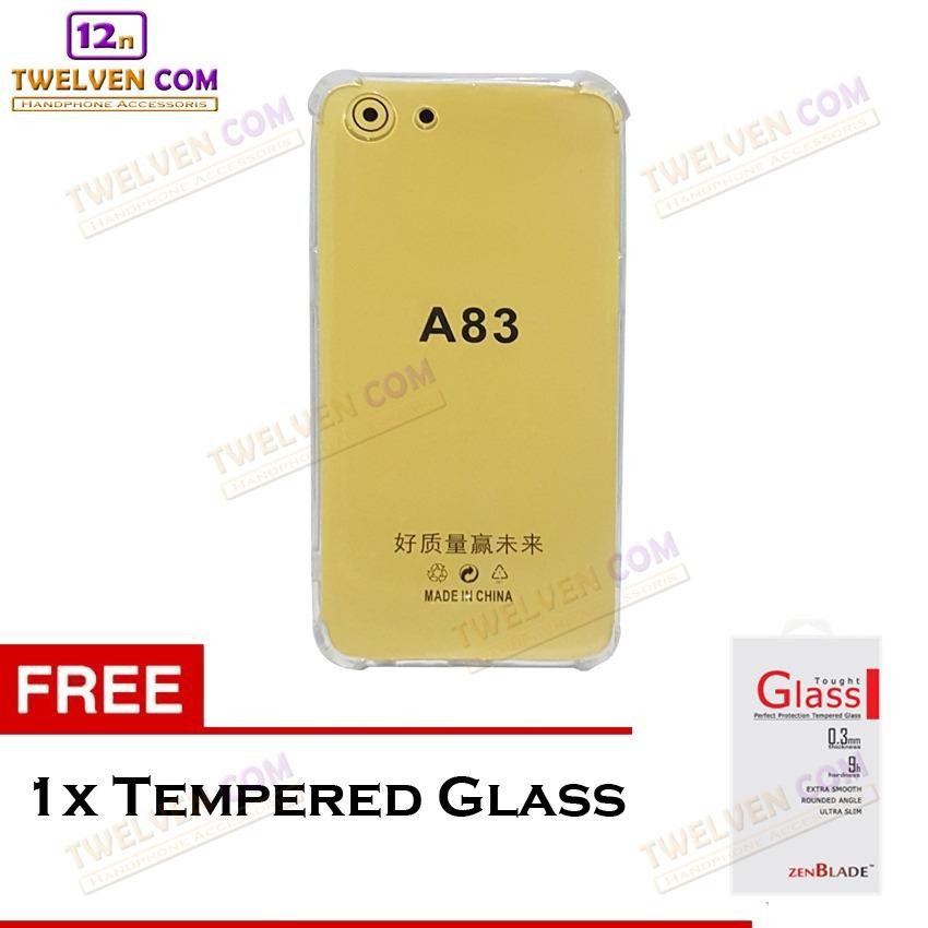 Anti Shock Anti Crack Softcase Casing for Oppo A83 - Free Tempered Glass