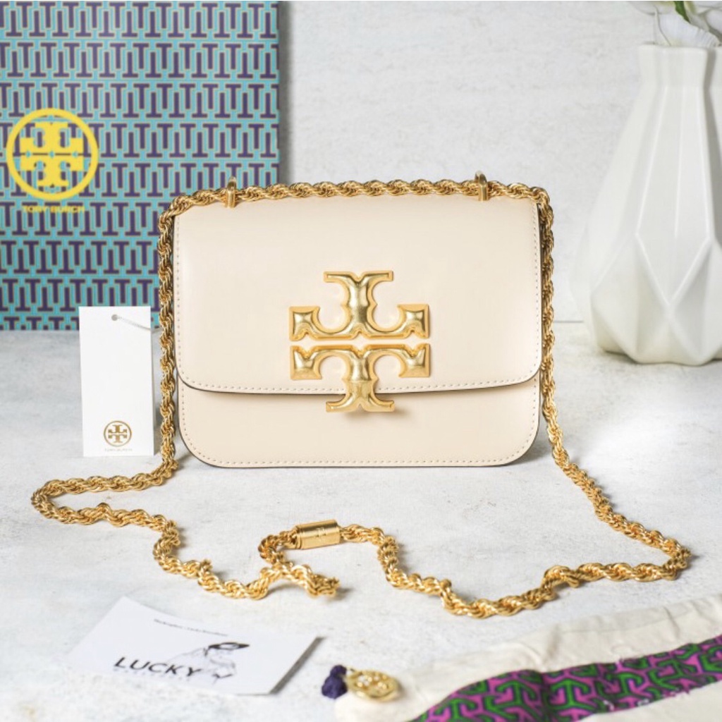 Tory Burch Small Eleanor Crossbody Bag In White - ORIGINAL 100%