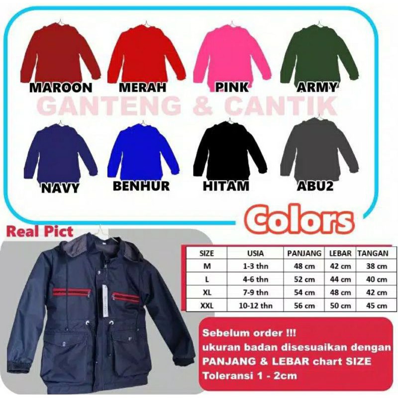 Sun-ALTIN Jaket Anak Unisex Bomber Premium Kids JA002