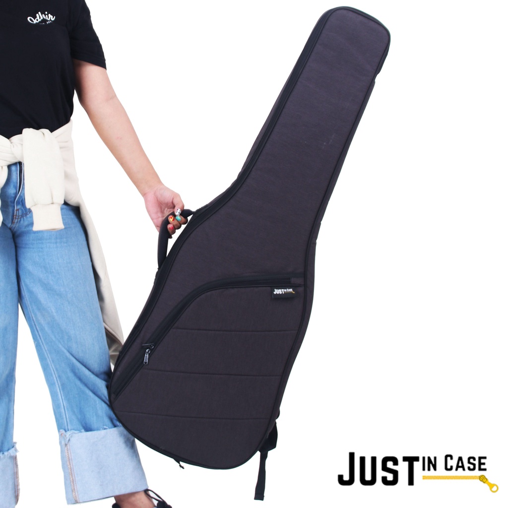 Tas Gitar Elektrik Just In Case Listrik Semi Hardcase Gigbag Softcase Busa Tebal JIC-2E