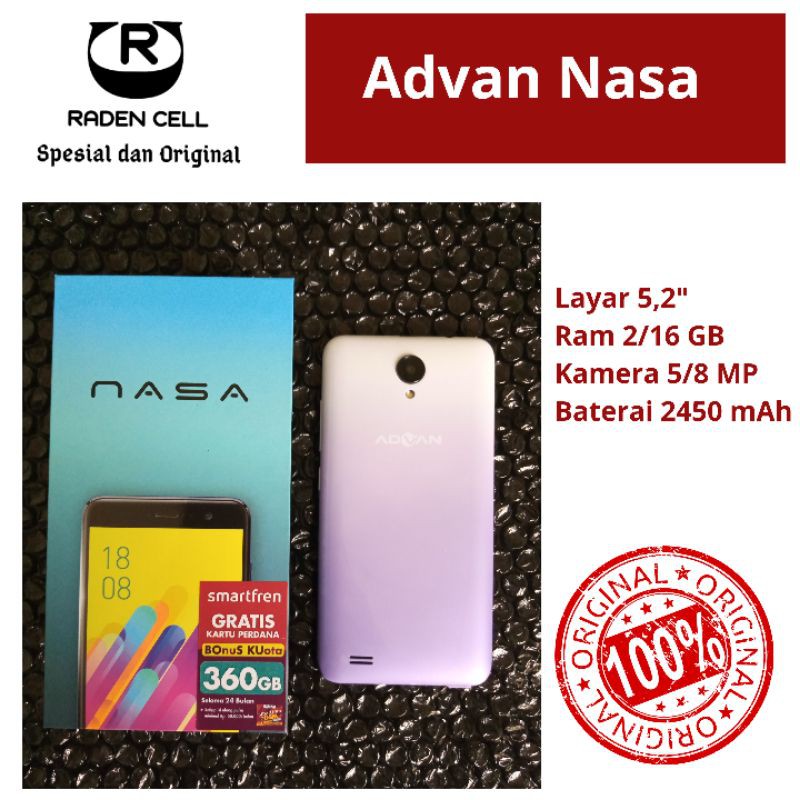 Advan Nasa Ram 2/16 GB Garansi Resmi Handphone Android 4G LTE Murah HP Android 4G Smartphone Android