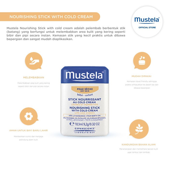 Mustela Nourishing STICK with Cold Cream 10.1ml