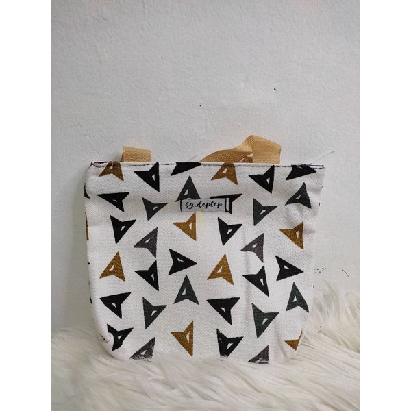 pouch kanvas twill / pouch lucu / dompet mini / tas mini