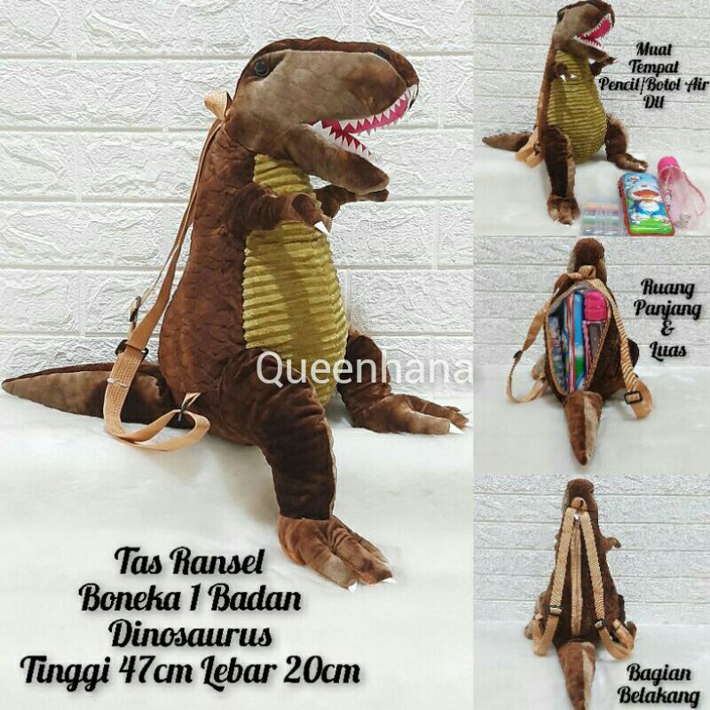 Tas Ransel Dinosaurus / Backpack Dinosaurus / Tas Boneka Anak Laki Laki