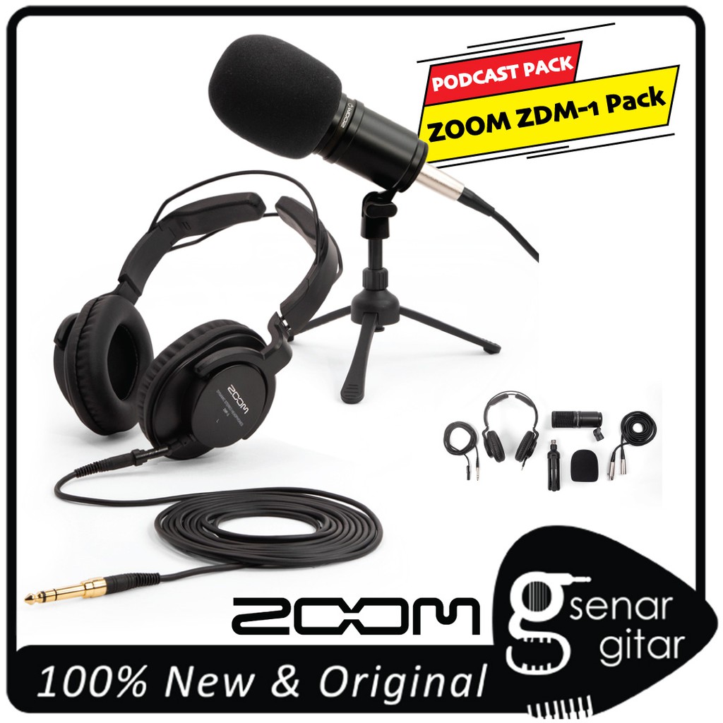 Zoom ZDM1 ZDM-1 ZDM 1 Podcast Microphone Recording Pack Paket Podcast
