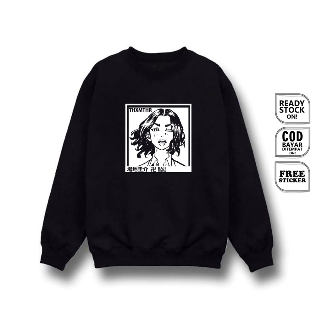 SWEATER CREWNECK BAJI KEISUKE TOKYO MANJI TOKYO REVENGERS ANIME MANGA MANJIRO TAKEMICHI MATSUNO SIGN