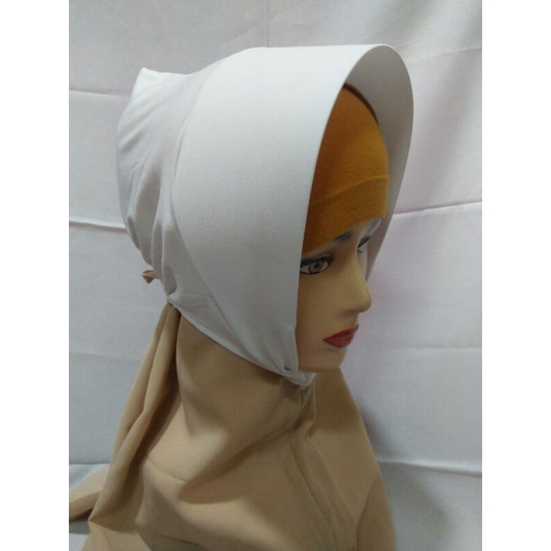 Dalaman mika/inner mika pengantin/Ciput pengantin mika/nikah kokoh/tanpa cemol/dalaman kerudung peng