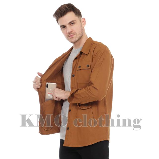 KMO KEMEJA SEMIPARKA PRIA PREMIUM / KEMEJA PRIA CANVAS
