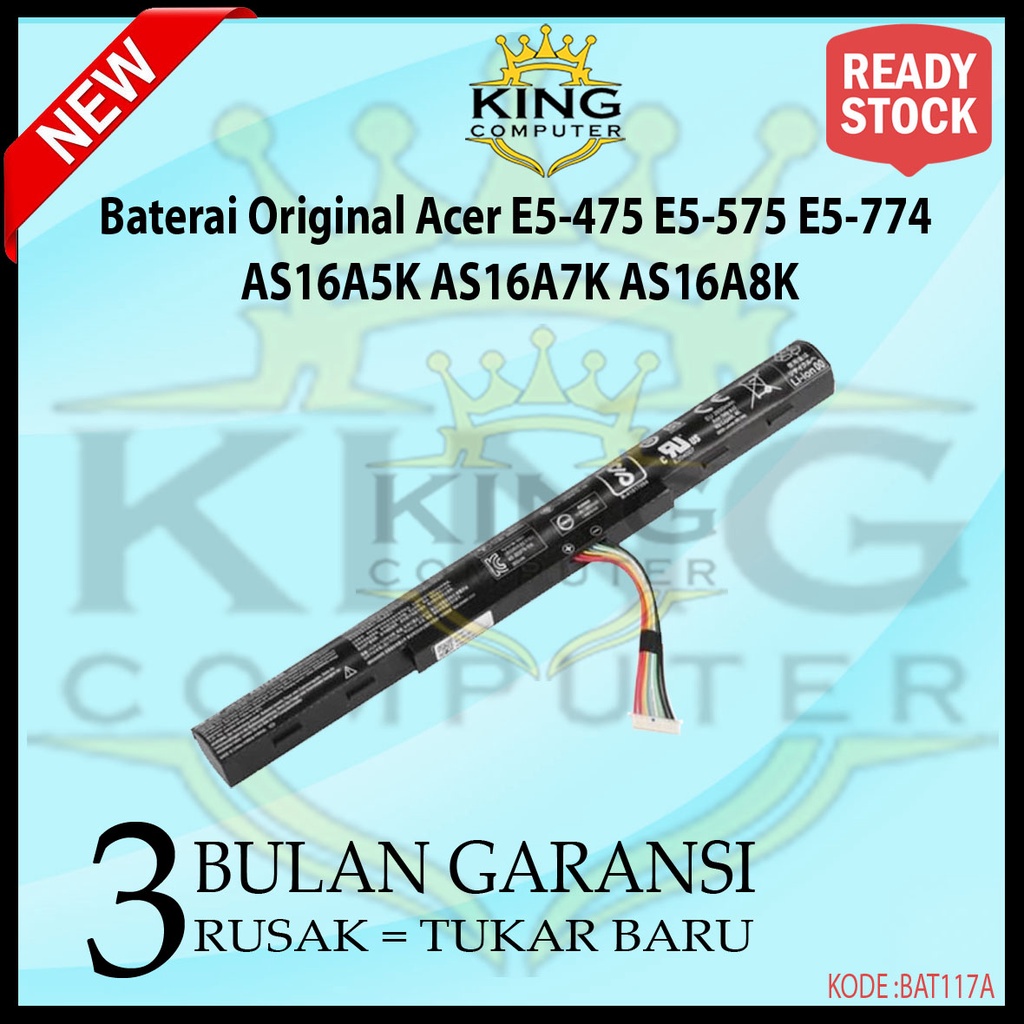 Baterai Original Acer E5-475 E5-575 E5-774 AS16A5K AS16A7K AS16A8K