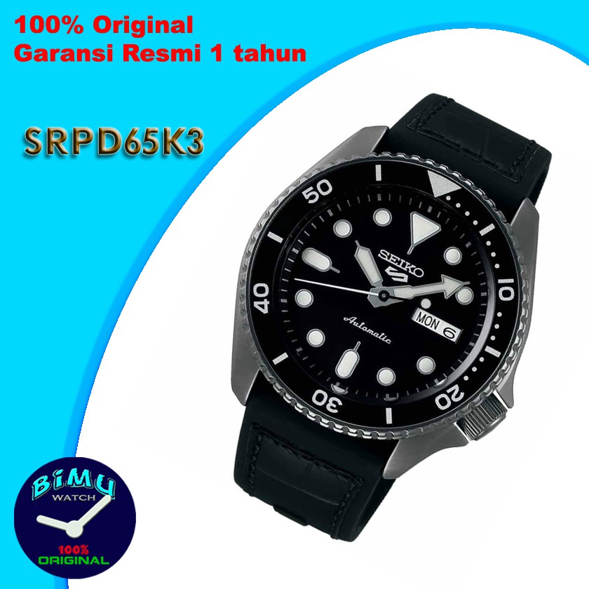 Seiko 5 Sports SRPD65K3 Black Dial - Jam Tangan Pria SRPD65