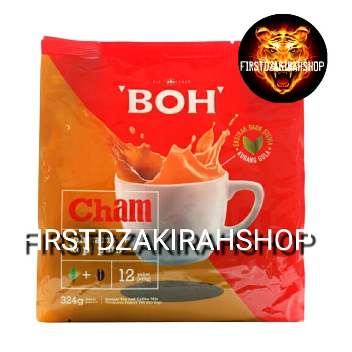 

Boh cham teh tarik+kopi putih 12x27gr