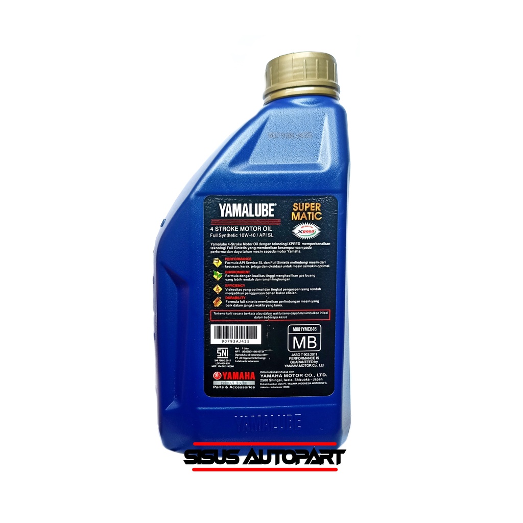 OLI YAMALUBE SUPER MATIC / YAMALUBE SUPER MATIC 1L 10W-40T FULL SYNTHETIC