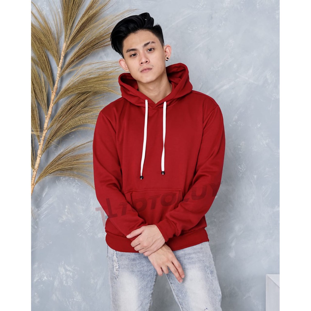 MUKZHOP - SWEATER HOODIE BASIC POLOS / TOTOLUY / SWEATER POLOS / MAROON