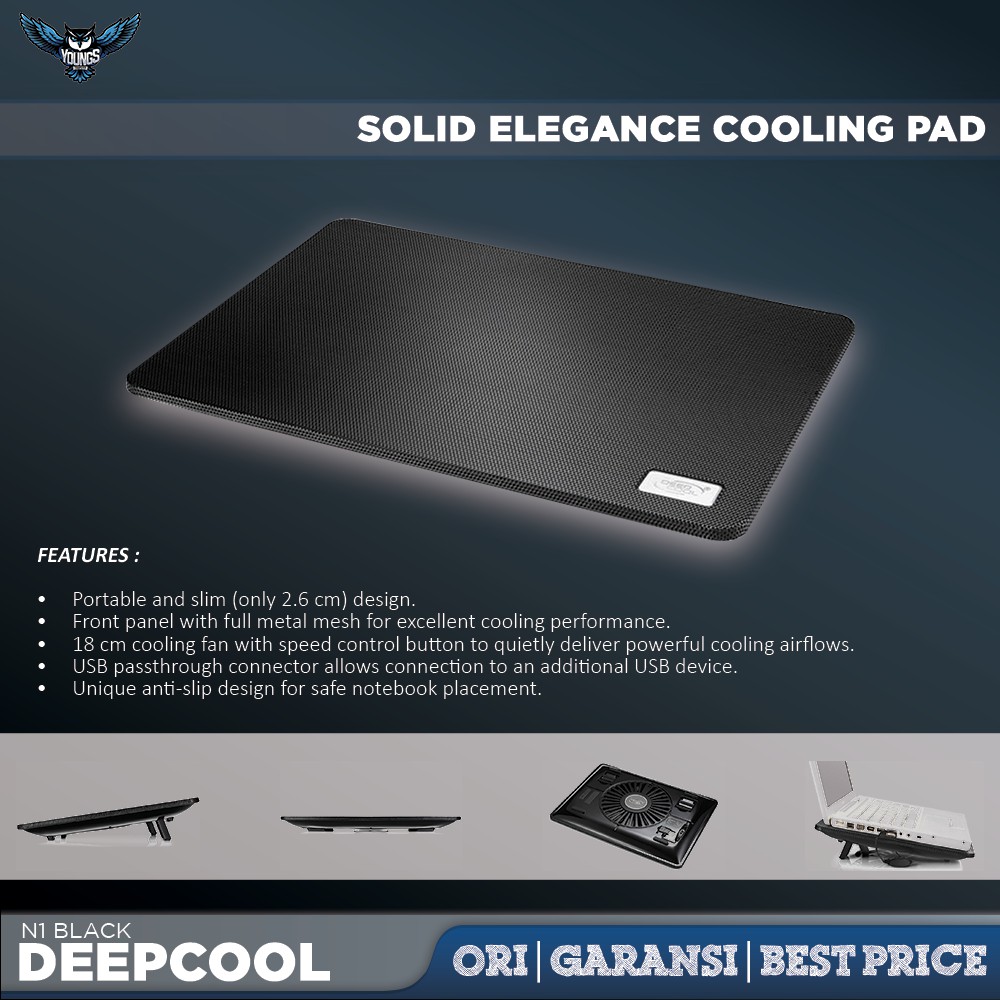 DEEPCOOL N1 COOLING PAD LAPTOP COOLER DEEP COOL