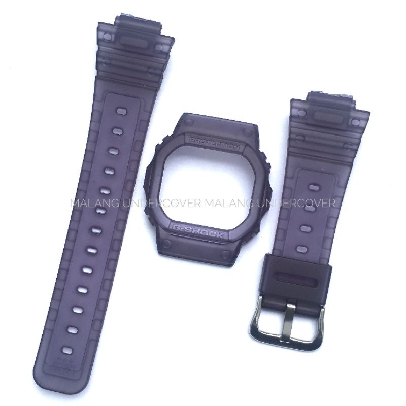 BNB BAND BEZEL CASIO GSHOCK G SHOCK DW 5600 GW B5600 DW 5030 STRAP KECIL SMOKE BLACK